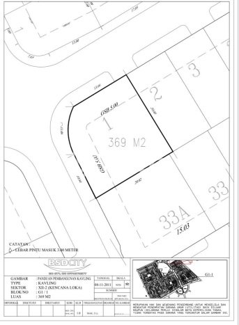 Untuk Dijual Tanah di Tangerang, Luas 369m2 - Untuk Dijual Tanah di Tangerang, Luas 369m2 -
