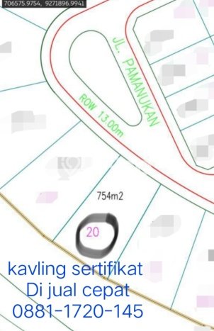 Kavling Tanah untuk Dijual di Sentul City, Bogor, Luas 754m2 Kavling Tanah untuk Dijual di Sentul City, Bogor, Luas 754m2