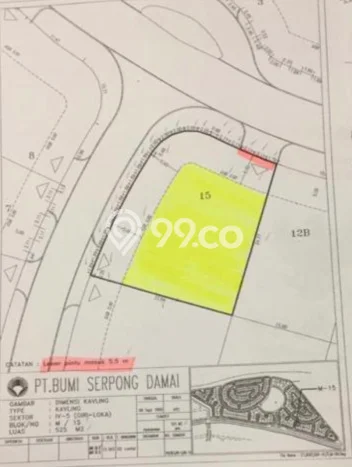 Kavling Tanah untuk Dijual di BSD Taman Giri Loka, Tangerang, Luas 525m2 Kavling Tanah untuk Dijual di BSD Taman Giri Loka, Tangerang, Luas 525m2
