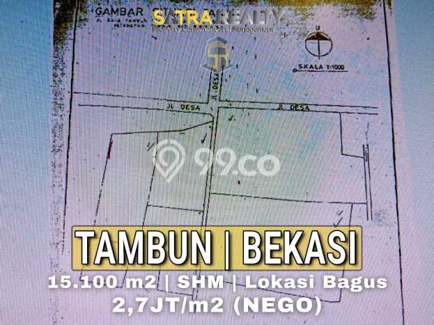Tanah Lokasi Strategis di Tambun Selatan, Luas 15100m2m², Dekat ke Fasilitas, Lingkungan Asri Tanah Lokasi Strategis di Tambun Selatan, Luas 15100m2m², Dekat ke Fasilitas, Lingkungan Asri