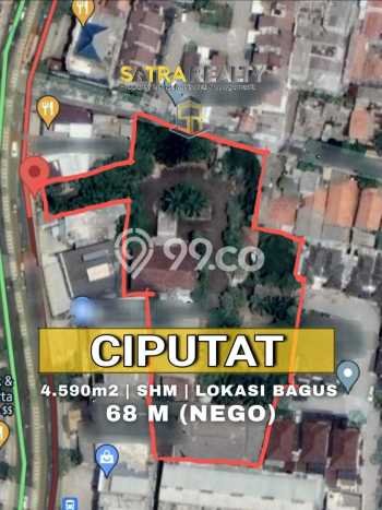 Tanah di Ciputat, Tangerang Selatan Luas 4590m2 Dijual Segera Tanah di Ciputat, Tangerang Selatan Luas 4590m2 Dijual Segera