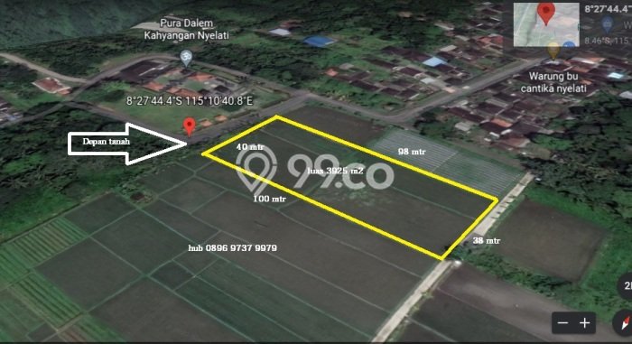 Tanah Dijual Lokasi Mengwi, Badung Luas 3925m2 Legalitas Aman Tanah Dijual Lokasi Mengwi, Badung Luas 3925m2 Legalitas Aman