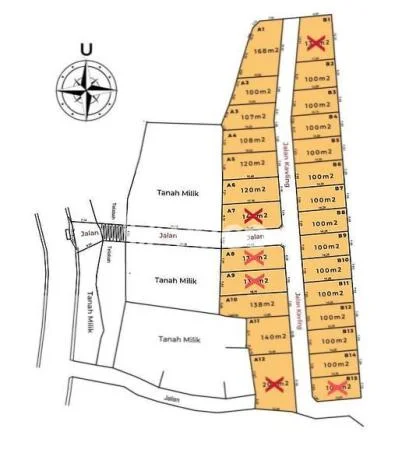 Tanah Kawasan Sukawati, Luas 100m², Area Komersial Tanah Kawasan Sukawati, Luas 100m², Area Komersial