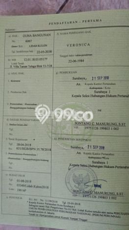 Dijual Tanah di Surabaya, Luas 190m2 Hak Pakai Dijual Tanah di Surabaya, Luas 190m2 Hak Pakai