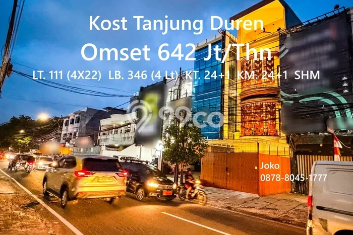 Kost Dijual di Tanjung Duren dengan 24 KT dan Luas 346m2 Kost Dijual di Tanjung Duren dengan 24 KT dan Luas 346m2