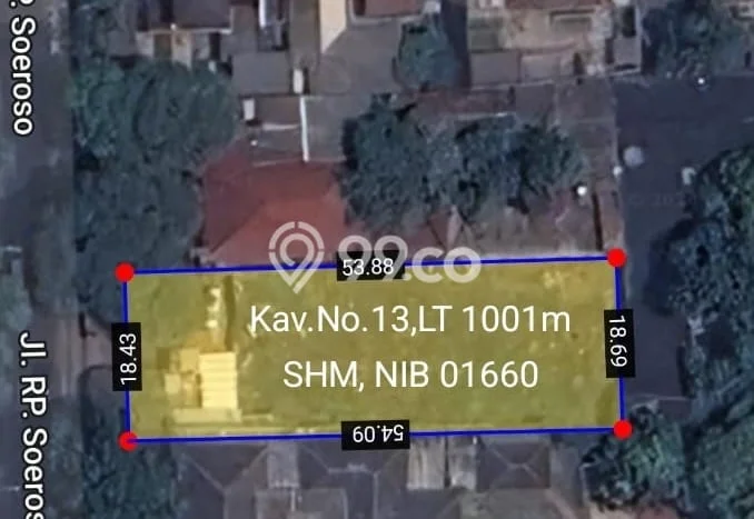 Tanah untuk Dijual Lokasi Menteng, Jakarta Pusat Luas 1001m2 - Tanah untuk Dijual Lokasi Menteng, Jakarta Pusat Luas 1001m2 -