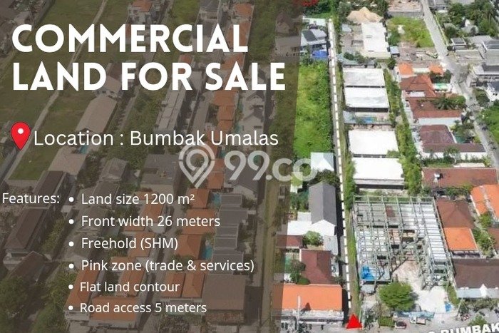 Tanah Dijual Area Strategis di Umalas Badung 1200m2 Tanah Dijual Area Strategis di Umalas Badung 1200m2