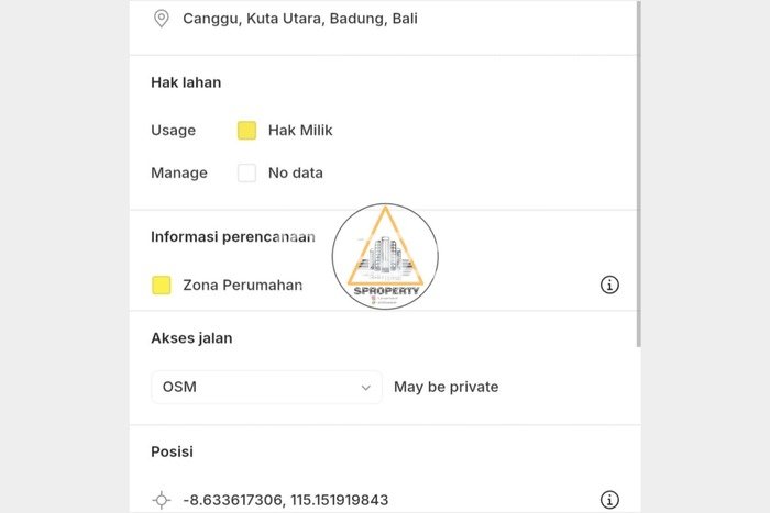 Dijual Tanah di Badung, Luas 434m2 SHM Dijual Tanah di Badung, Luas 434m2 SHM