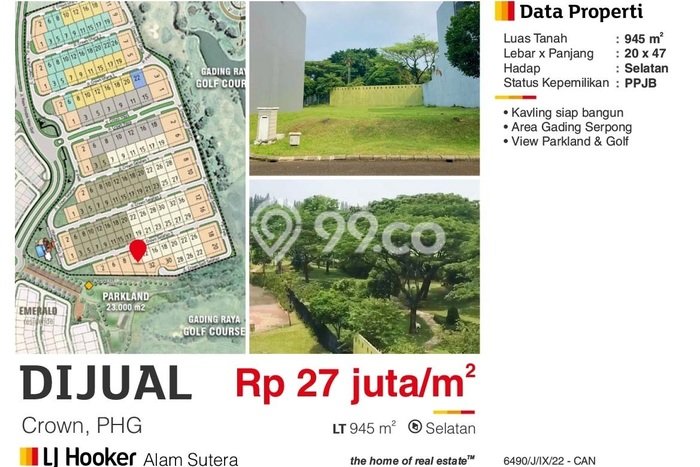 Lahan Dijual Lokasi Strategis di Tangerang dengan Luas 945m2 Lahan Dijual Lokasi Strategis di Tangerang dengan Luas 945m2