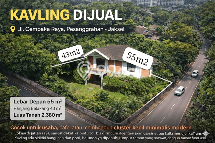 Tanah Kavling Dijual di Jakarta Selatan dengan Spesifikasi 2382m2 Tanah Kavling Dijual di Jakarta Selatan dengan Spesifikasi 2382m2