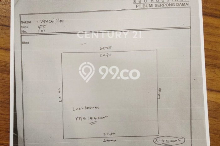Tanah Siap Bangun Dijual di Tangerang Punya Luas 414m2 Tanah Siap Bangun Dijual di Tangerang Punya Luas 414m2