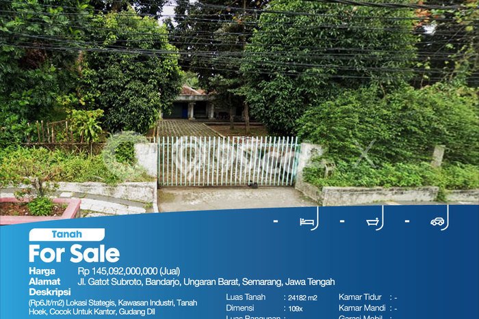 Tanah Kavling di Ungaran Barat Dijual dengan Luas 24182m2 Tanah Kavling di Ungaran Barat Dijual dengan Luas 24182m2