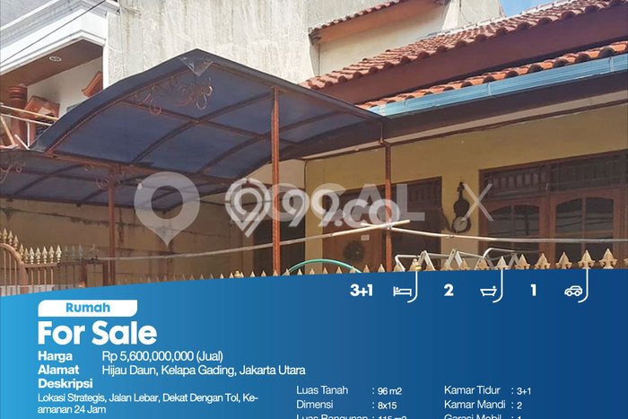 Dijual Hunian Mewah dengan Fasilitas Sekitar Komplit di Kelapa Gading, Jakarta Utara Dijual Hunian Mewah dengan Fasilitas Sekitar Komplit di Kelapa Gading, Jakarta Utara