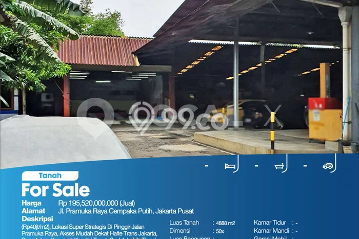 Tanah Kavling di Cempaka Putih Dijual dengan Luas 4888m2 Tanah Kavling di Cempaka Putih Dijual dengan Luas 4888m2