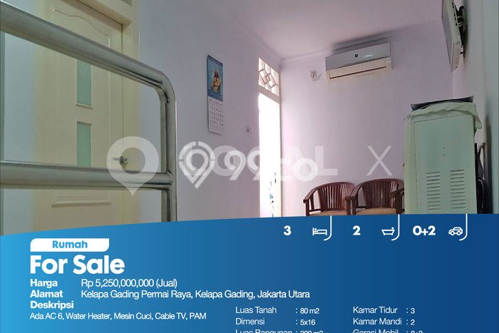 Hunian Eksklusif Siap Huni LT 80m2 di Kelapa Gading, Jakarta Utara Hunian Eksklusif Siap Huni LT 80m2 di Kelapa Gading, Jakarta Utara