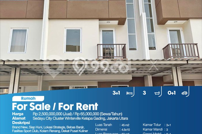 Rumah Strategis Minimalis Lb 87m2 di Kelapa Gading, Jakarta Utara Rumah Strategis Minimalis Lb 87m2 di Kelapa Gading, Jakarta Utara