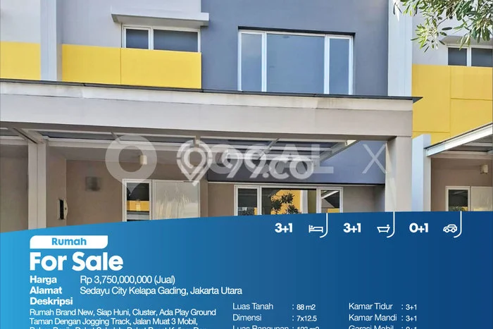 Siap Huni Rumah Mewah 3 Kamar di Kelapa Gading Dekat ke Mana Saja Siap Huni Rumah Mewah 3 Kamar di Kelapa Gading Dekat ke Mana Saja