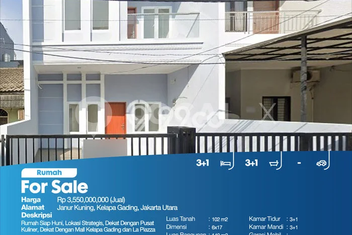 Dijual Rumah Premium dengan Fasilitas Sekitar Lengkap di Kelapa Gading, Jakarta Utara Dijual Rumah Premium dengan Fasilitas Sekitar Lengkap di Kelapa Gading, Jakarta Utara