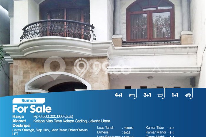 Siap Huni Hunian Elit 4 Kamar di Kelapa Gading Dekat ke Mana Saja Siap Huni Hunian Elit 4 Kamar di Kelapa Gading Dekat ke Mana Saja