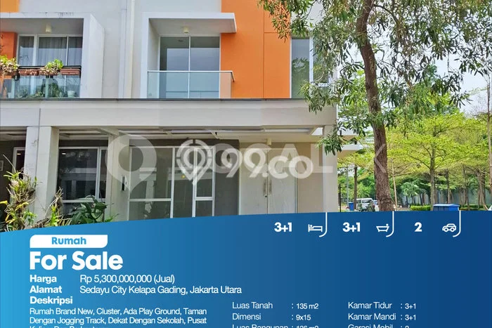 Hunian Eksklusif Dijual LT 135m2 di Kelapa Gading, Jakarta Utara Hunian Eksklusif Dijual LT 135m2 di Kelapa Gading, Jakarta Utara