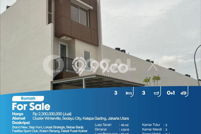 Dijual Rumah Strategis Bagus Punya 3 KT di Kelapa Gading Jakarta Utara PPJB Dijual Rumah Strategis Bagus Punya 3 KT di Kelapa Gading Jakarta Utara PPJB
