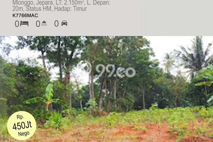 Tanah Dijual Lokasi Jepara, Jepara Luas 2150m2 Legalitas Aman Tanah Dijual Lokasi Jepara, Jepara Luas 2150m2 Legalitas Aman