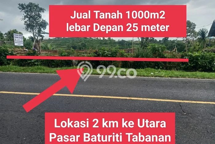 Tanah di Baturiti, Tabanan Luas 1000m2 Dijual Segera Tanah di Baturiti, Tabanan Luas 1000m2 Dijual Segera