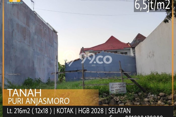Dijual Tanah di Semarang, Luas 216m2 - Dijual Tanah di Semarang, Luas 216m2 -