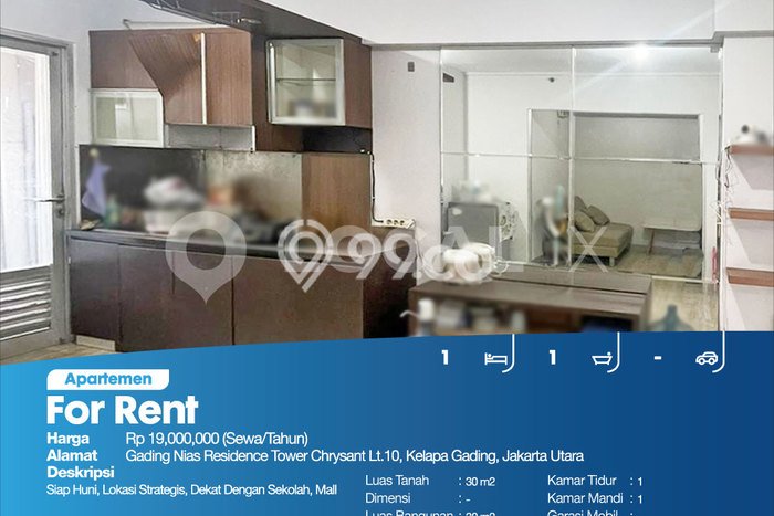 Sewa Sekarang Apartemen Minimalis 1 KT di Kawasan Kelapa Gading Sewa Sekarang Apartemen Minimalis 1 KT di Kawasan Kelapa Gading