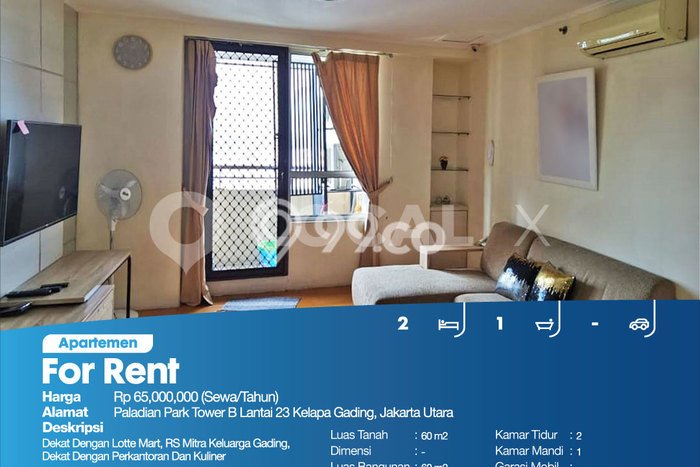 Apartemen Siap Pakai 2 Kamar dengan Harga Hemat di Area Kelapa Gading, Jakarta Utara Apartemen Siap Pakai 2 Kamar dengan Harga Hemat di Area Kelapa Gading, Jakarta Utara