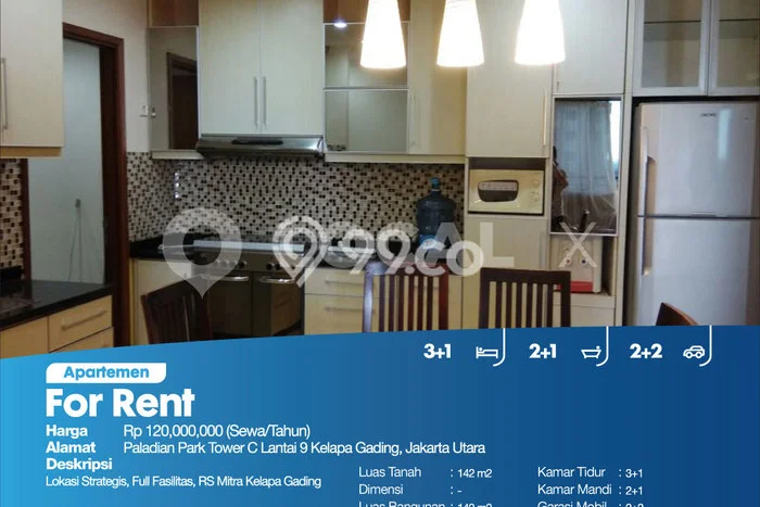 Disewakan Segera Apartemen Strategis 3 KT, 2 KM di Kawasan Kelapa Gading Disewakan Segera Apartemen Strategis 3 KT, 2 KM di Kawasan Kelapa Gading