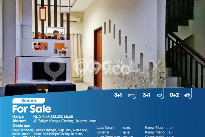 For Sale Rumah 3 Kamar Lokasi Strategis Bagus dan Strategis di Kelapa Gading For Sale Rumah 3 Kamar Lokasi Strategis Bagus dan Strategis di Kelapa Gading