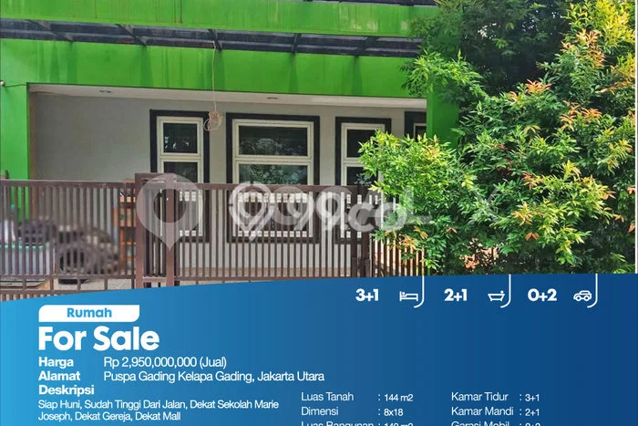 Siap Huni Rumah Mewah 3 Kamar di Kelapa Gading Dekat ke Mana Saja Siap Huni Rumah Mewah 3 Kamar di Kelapa Gading Dekat ke Mana Saja
