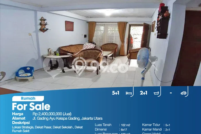For Sale Rumah 5 Kamar Lokasi Strategis Bagus dan Strategis di Kelapa Gading For Sale Rumah 5 Kamar Lokasi Strategis Bagus dan Strategis di Kelapa Gading