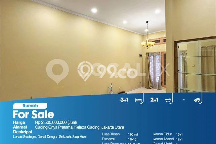 Hunian Cantik Modern Lb 160m2 di Kelapa Gading, Jakarta Utara Hunian Cantik Modern Lb 160m2 di Kelapa Gading, Jakarta Utara