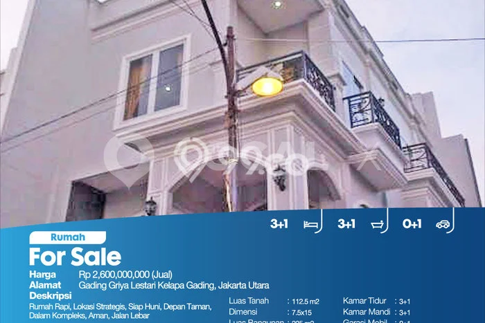 Best Deal Hunian Premium Ideal dan Luas di Kelapa Gading, Jakarta Utara Best Deal Hunian Premium Ideal dan Luas di Kelapa Gading, Jakarta Utara