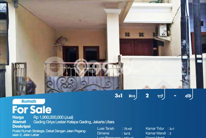 Hunian Cantik Modern Lb 150m2 di Kelapa Gading, Jakarta Utara Hunian Cantik Modern Lb 150m2 di Kelapa Gading, Jakarta Utara