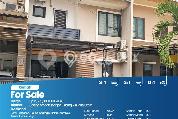 For Sale Rumah 3 Kamar Lokasi Strategis Bagus dan Strategis di Kelapa Gading For Sale Rumah 3 Kamar Lokasi Strategis Bagus dan Strategis di Kelapa Gading