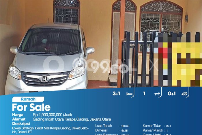 Dijual Rumah 3 Kamar Lokasi Strategis Nyaman dan Strategis di Kelapa Gading Dijual Rumah 3 Kamar Lokasi Strategis Nyaman dan Strategis di Kelapa Gading
