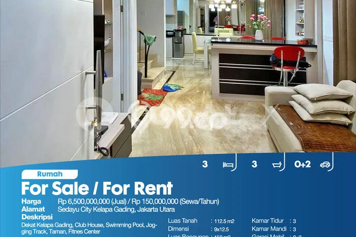 Dijual Rumah Premium dengan Fasilitas Sekitar Komplit di Kelapa Gading, Jakarta Utara Dijual Rumah Premium dengan Fasilitas Sekitar Komplit di Kelapa Gading, Jakarta Utara