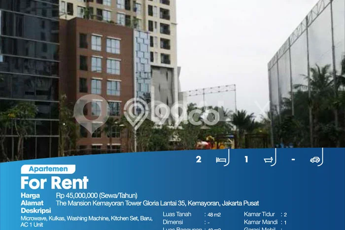 Hunian Apartemen Sewa Murah 48m2 di Kemayoran, Cocok Dijadikan Hunian Anda Hunian Apartemen Sewa Murah 48m2 di Kemayoran, Cocok Dijadikan Hunian Anda