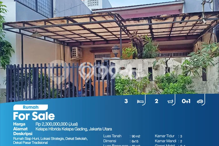 Rumah Modern Minimalis 3 KT Bisa Langsung Pindah di Kelapa Gading Rumah Modern Minimalis 3 KT Bisa Langsung Pindah di Kelapa Gading