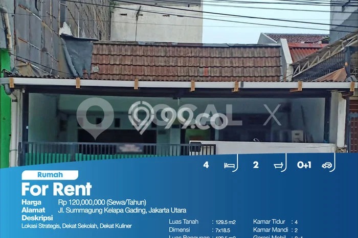 Rumah Bagus Siap Huni Di Kelapa Gading Luas 129m2 Aman Rumah Bagus Siap Huni Di Kelapa Gading Luas 129m2 Aman