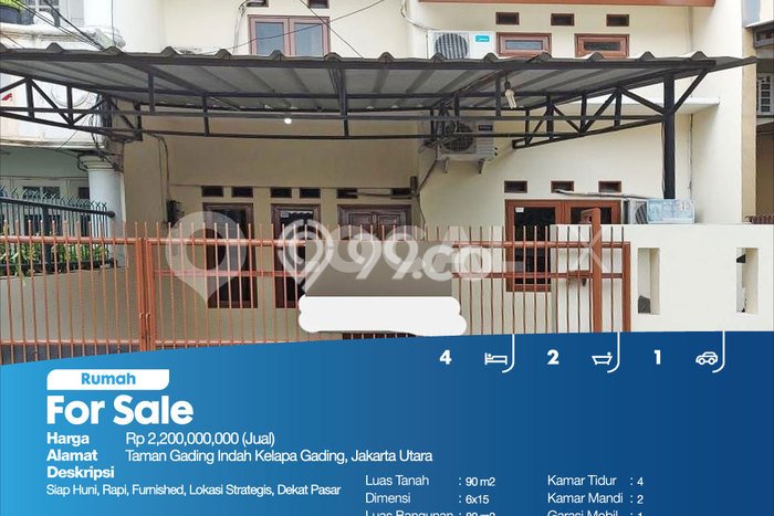 Dijual Cepat Rumah Bagus Siap Huni LB 80m2 di Kelapa Gading, Jakarta Utara Dijual Cepat Rumah Bagus Siap Huni LB 80m2 di Kelapa Gading, Jakarta Utara