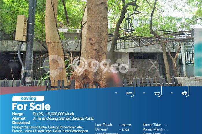 Kavling Tanah di Gambir Dijual Luas 598m2 Legalitas SHM Kavling Tanah di Gambir Dijual Luas 598m2 Legalitas SHM
