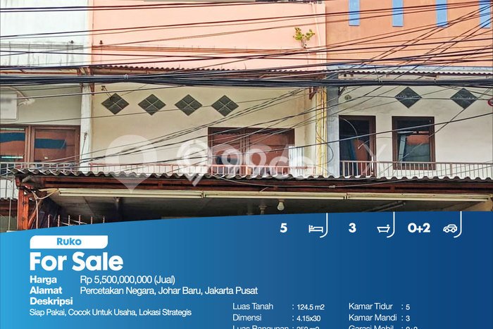 Ruko Dijual di Kawasan Johar Baru, Jakarta Pusat Harga Kompetitif Ruko Dijual di Kawasan Johar Baru, Jakarta Pusat Harga Kompetitif