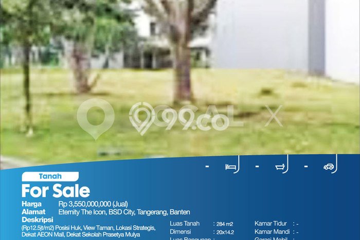 Tanah Dijual Area Strategis di BSD Tangerang 284m2 Tanah Dijual Area Strategis di BSD Tangerang 284m2