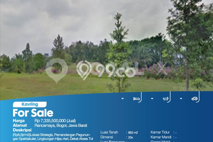 Dijual Tanah di Bogor, Luas 863m2 PPJB Dijual Tanah di Bogor, Luas 863m2 PPJB