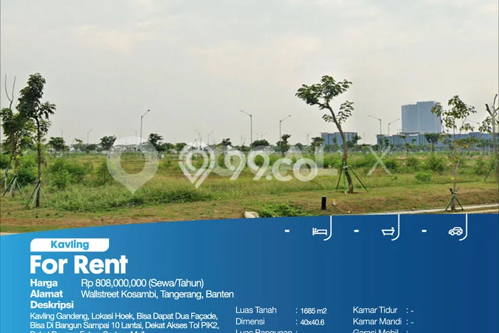 Disewakan Tanah Lokasi Strategis di Kosambi Tangerang 1685m2 Disewakan Tanah Lokasi Strategis di Kosambi Tangerang 1685m2