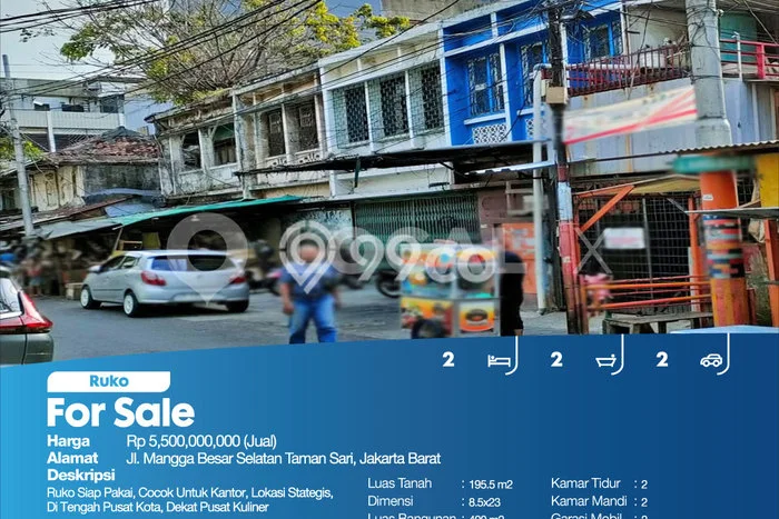 Unit Ruko Dijual di Jakarta Barat LT 195m2 & LB 400m2 Unit Ruko Dijual di Jakarta Barat LT 195m2 & LB 400m2